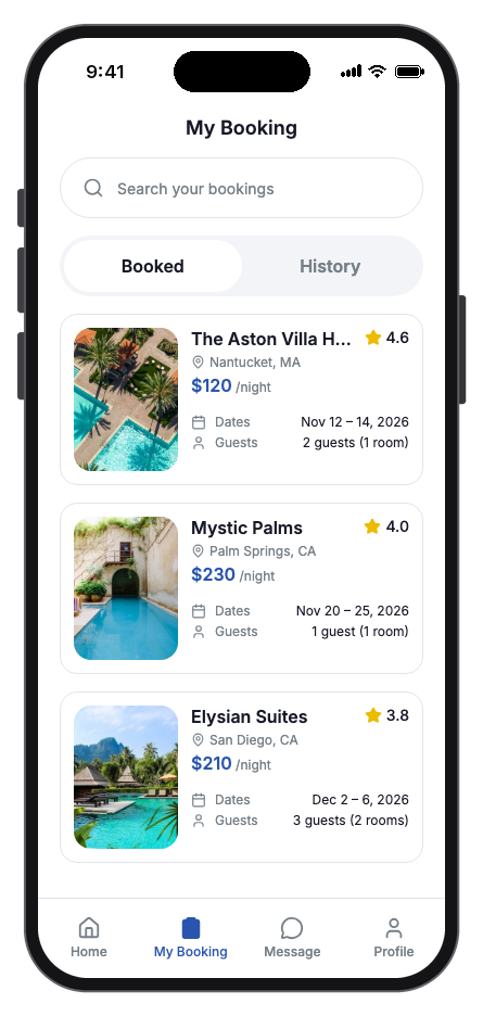 Grand Stay mobile app template screenshot 4