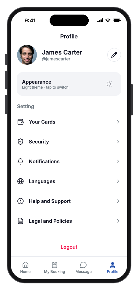 Grand Stay mobile app template screenshot 5