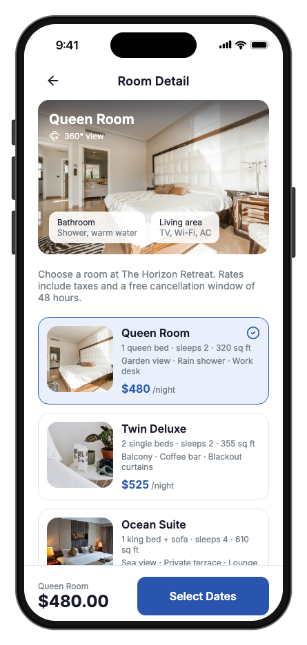 Grand Stay mobile app template screenshot 6