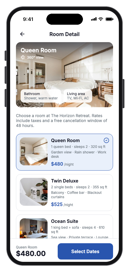Grand Stay mobile app template screenshot 6
