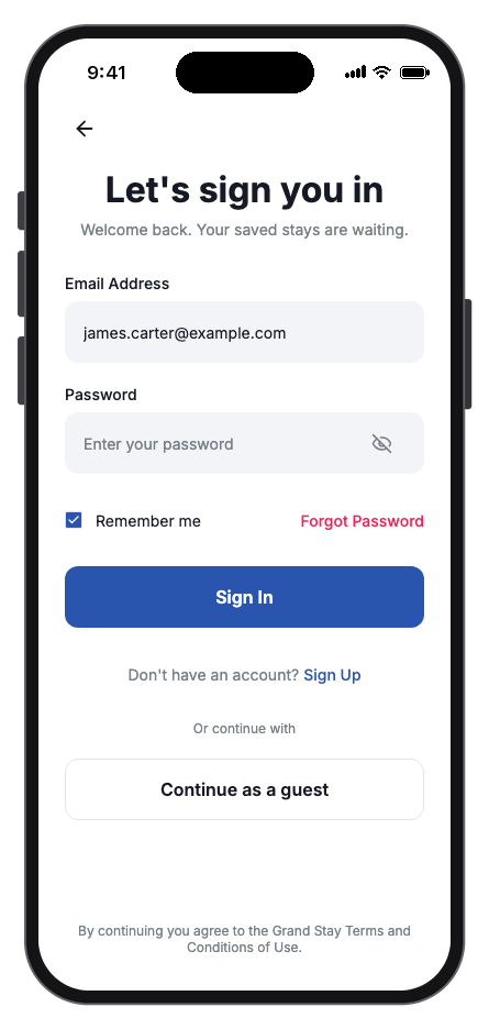 Grand Stay mobile app template screenshot 8