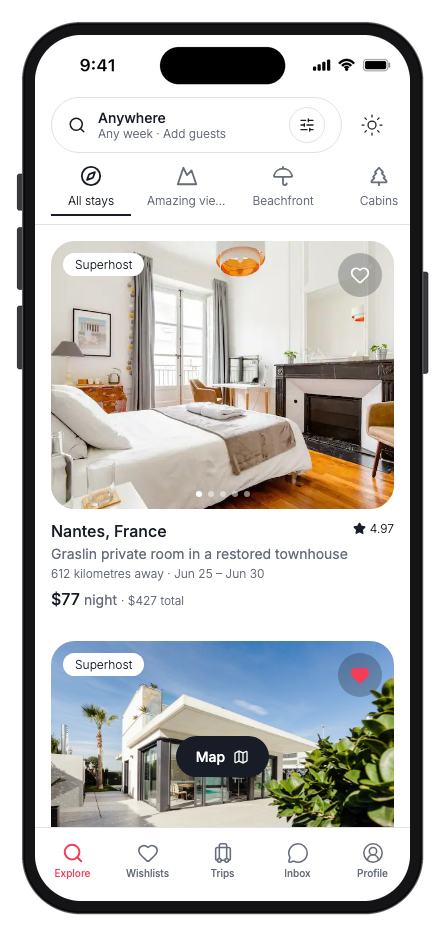 Havenly mobile app template preview