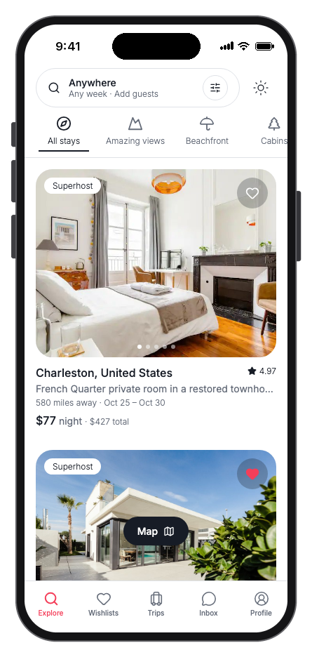 Havenly mobile app template preview