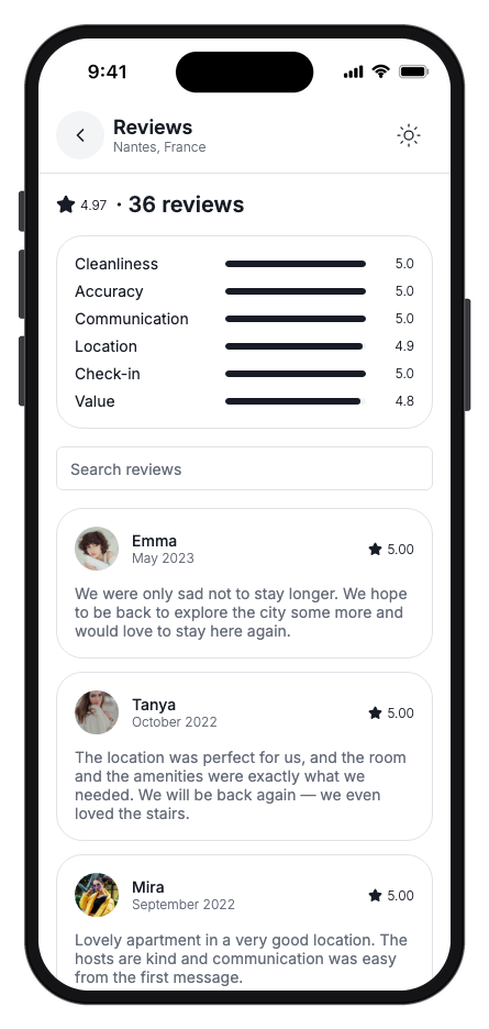 Havenly mobile app template screenshot 6