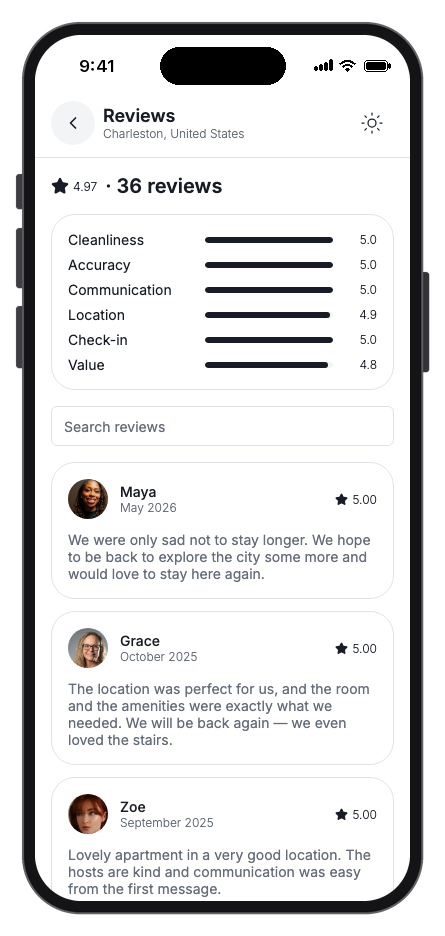 Havenly mobile app template screenshot 6