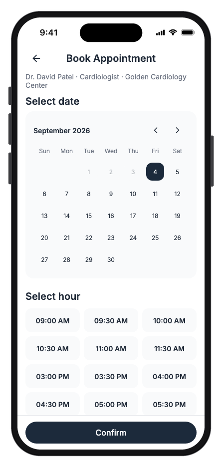 HealthPal mobile app template screenshot 2
