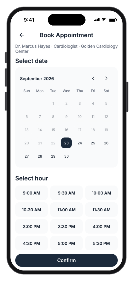 HealthPal mobile app template screenshot 2