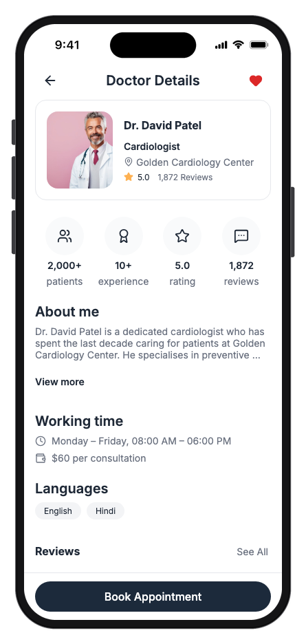 HealthPal mobile app template screenshot 4