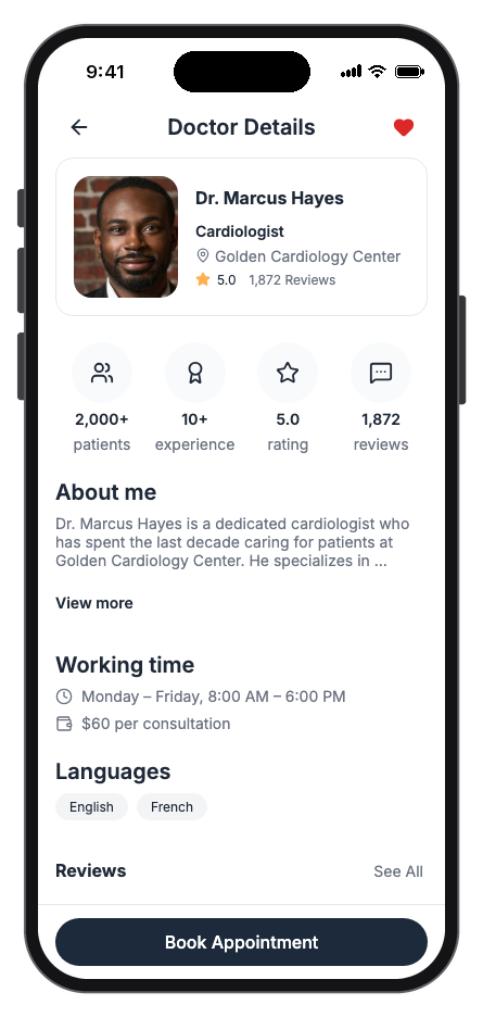HealthPal mobile app template screenshot 4
