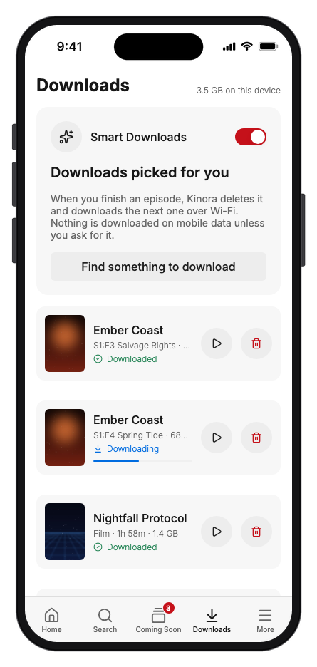 Kinora mobile app template screenshot 4