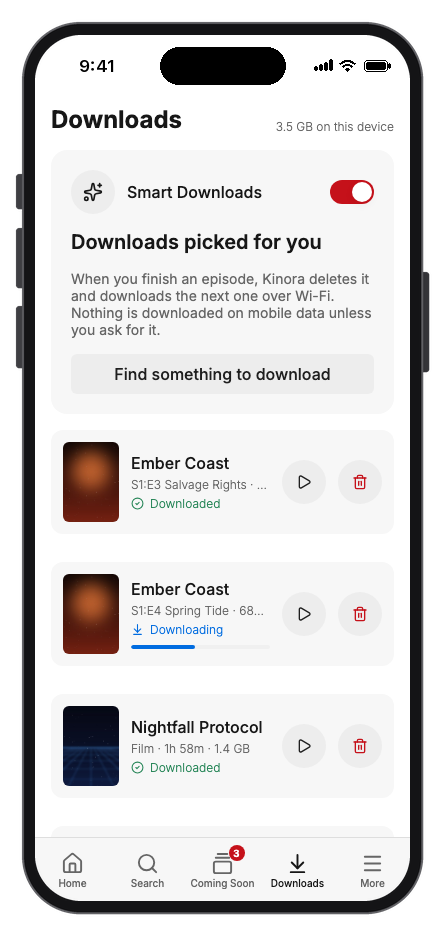Kinora mobile app template screenshot 4