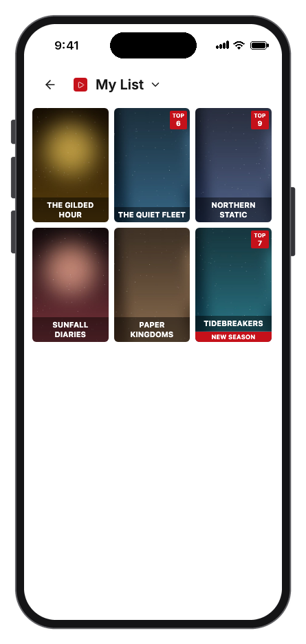 Kinora mobile app template screenshot 5