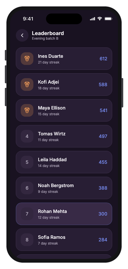 Learnix mobile app template screenshot 3