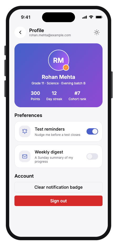Learnix mobile app template screenshot 4