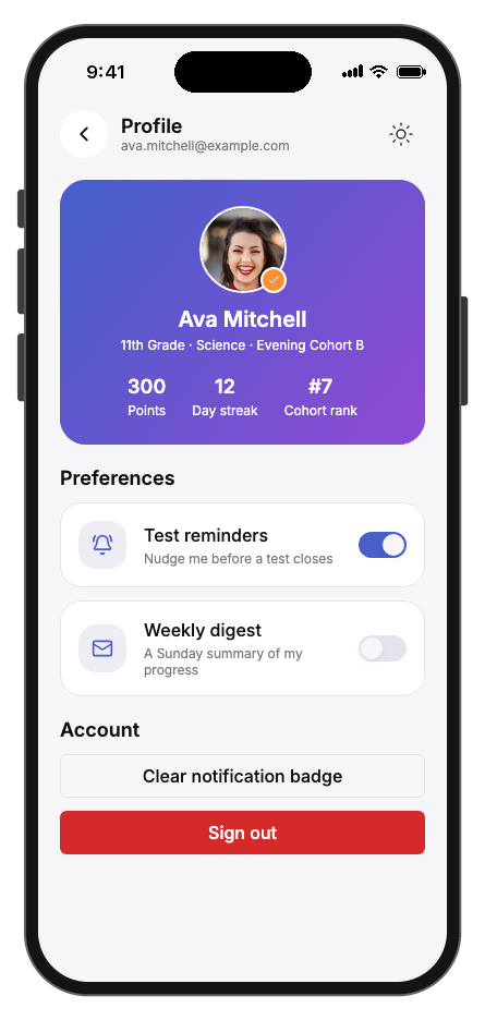 Learnix mobile app template screenshot 4