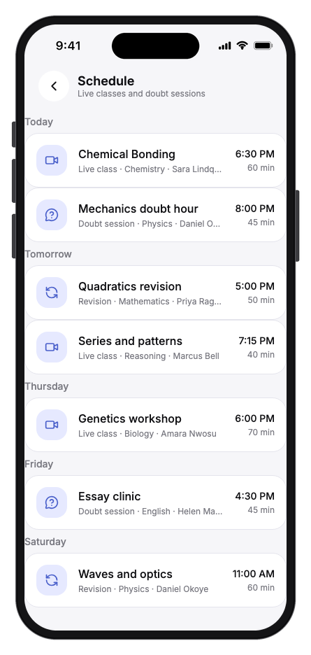 Learnix mobile app template screenshot 6
