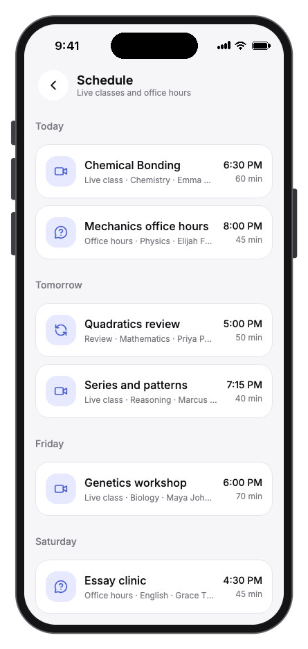 Learnix mobile app template screenshot 6