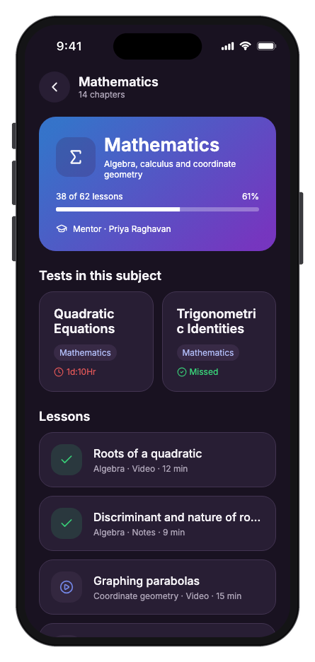 Learnix mobile app template screenshot 7