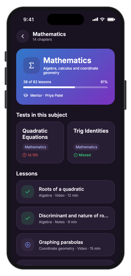 Learnix mobile app template screenshot 7