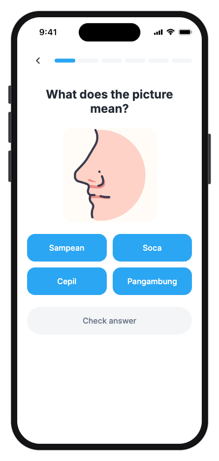 Lingura mobile app template screenshot 7