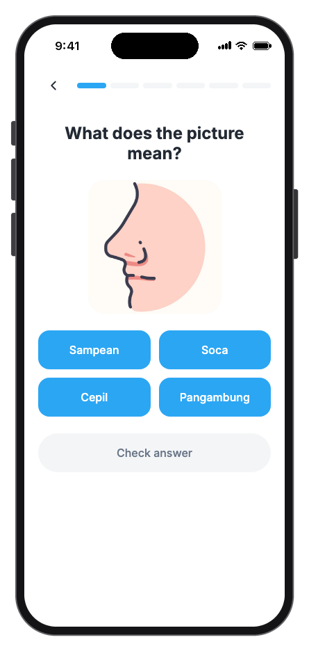 Lingura mobile app template screenshot 7