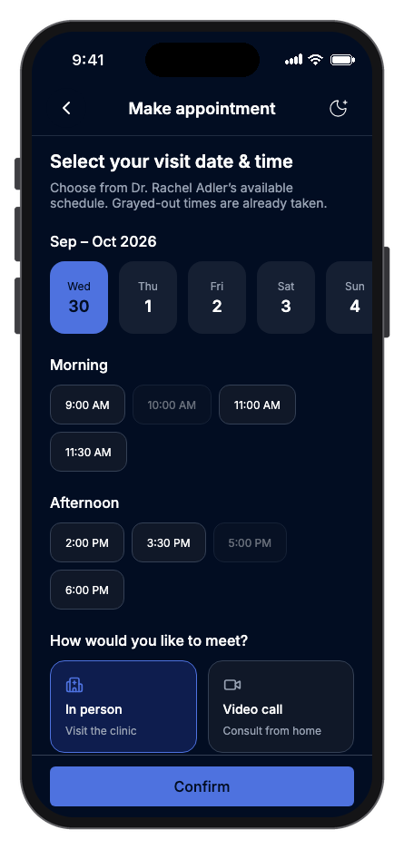 Medora mobile app template screenshot 3