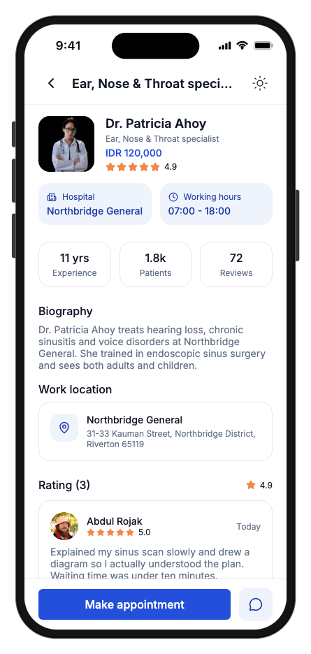 Medora mobile app template screenshot 5