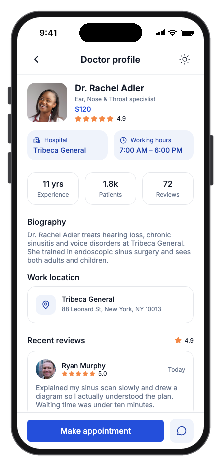 Medora mobile app template screenshot 5