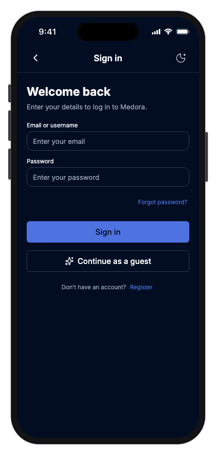 Medora mobile app template screenshot 8