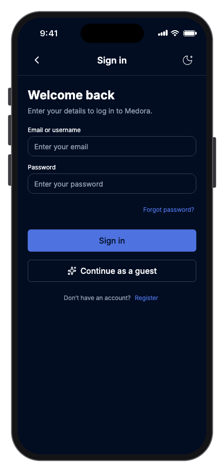 Medora mobile app template screenshot 8