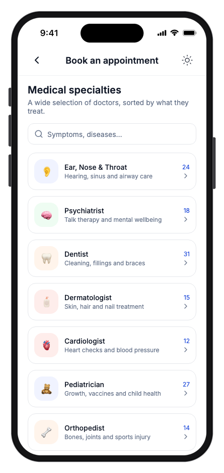 Medora mobile app template screenshot 9
