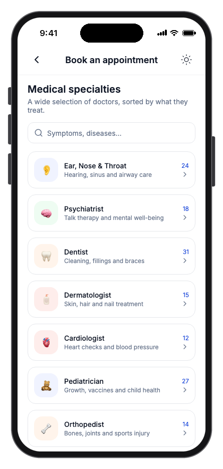 Medora mobile app template screenshot 9