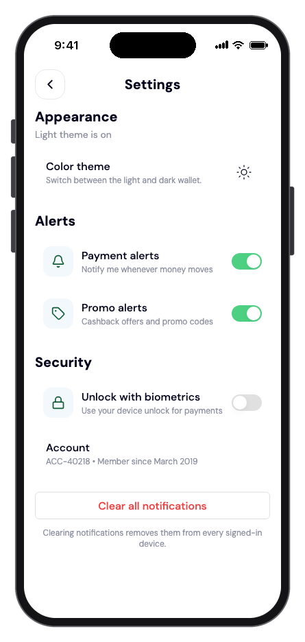 Mintly mobile app template screenshot 5