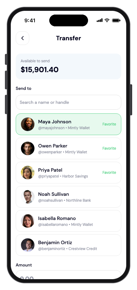 Mintly mobile app template screenshot 9