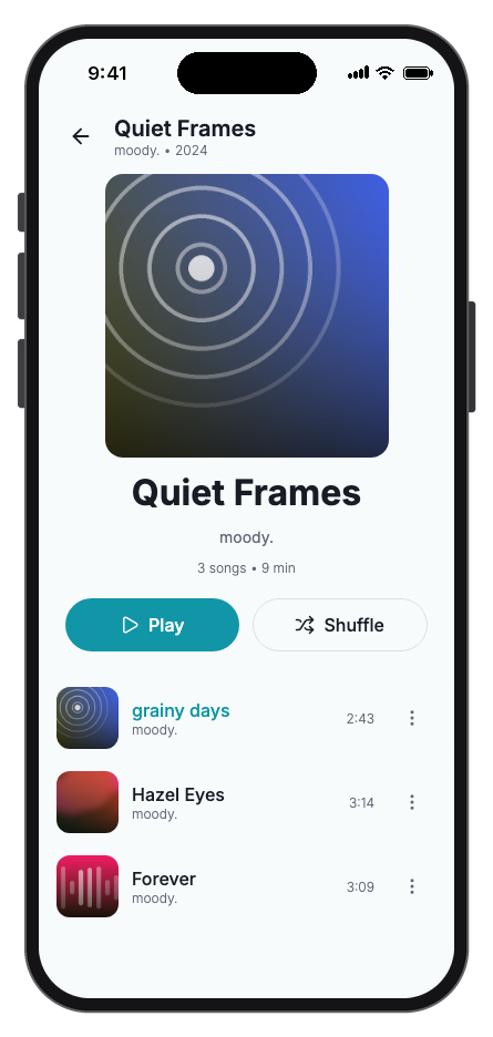 Musium mobile app template screenshot 2