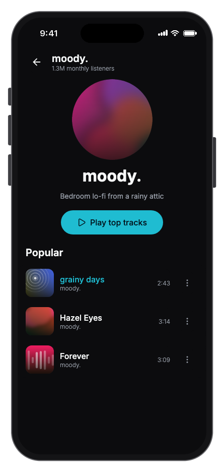 Musium mobile app template screenshot 3