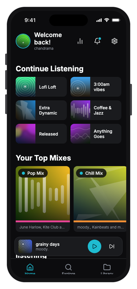 Musium mobile app template preview