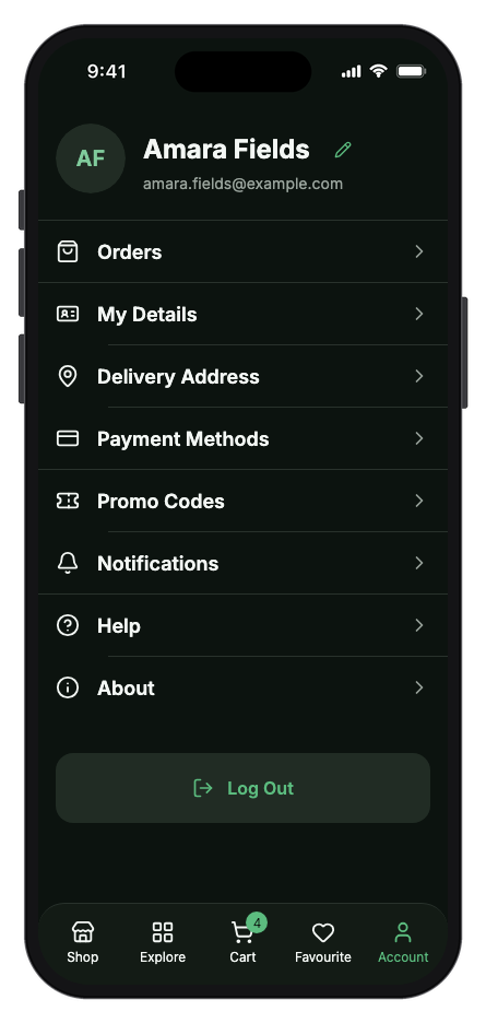Nectar mobile app template screenshot 2