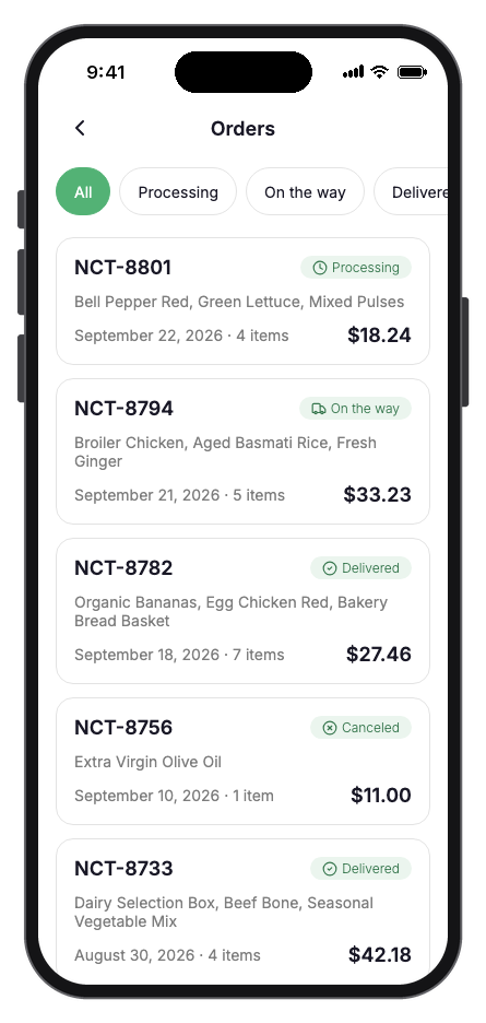 Nectar mobile app template screenshot 6