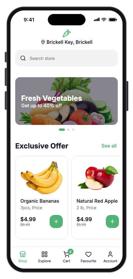 Nectar mobile app template preview