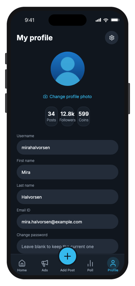 Newsflow mobile app template screenshot 6