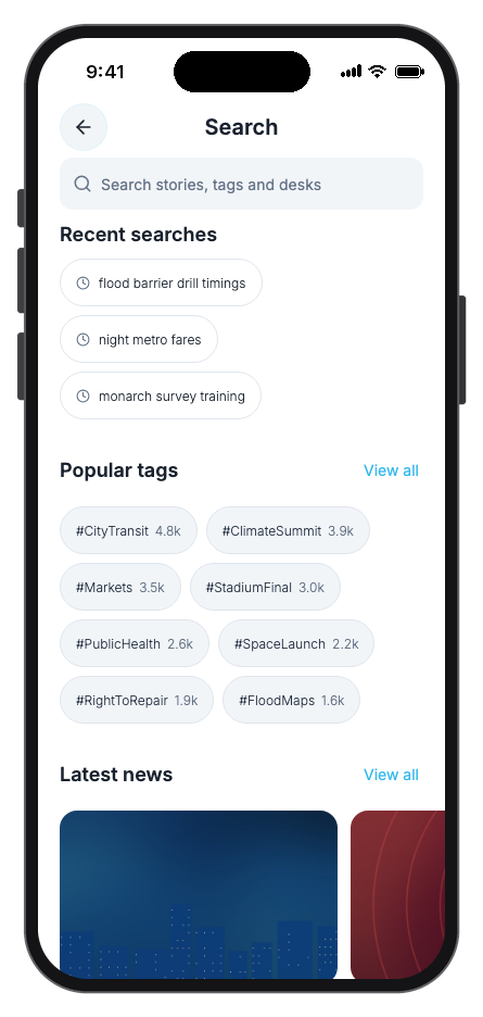 Newsflow mobile app template screenshot 7