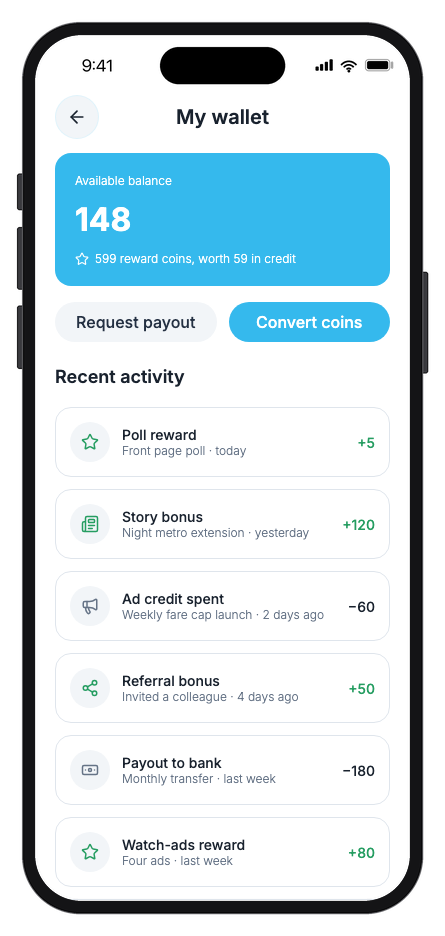 Newsflow mobile app template screenshot 9