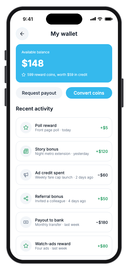 Newsflow mobile app template screenshot 9
