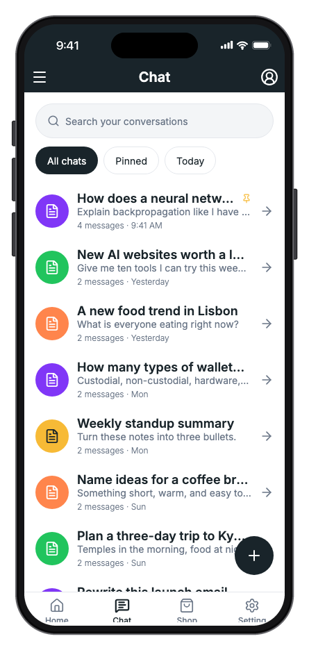 Nexa AI mobile app template screenshot 2