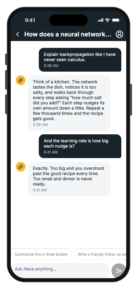 Nexa AI mobile app template screenshot 3