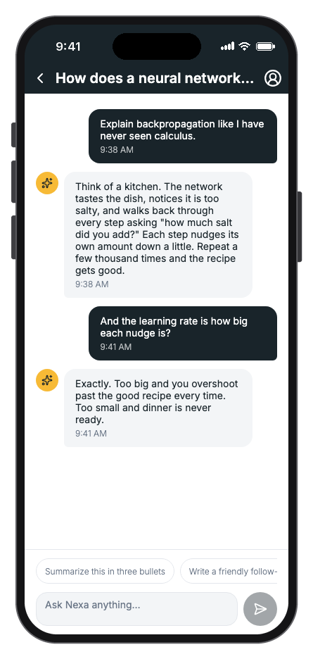 Nexa AI mobile app template screenshot 3