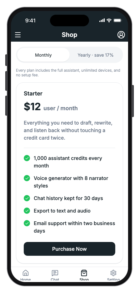 Nexa AI mobile app template screenshot 7