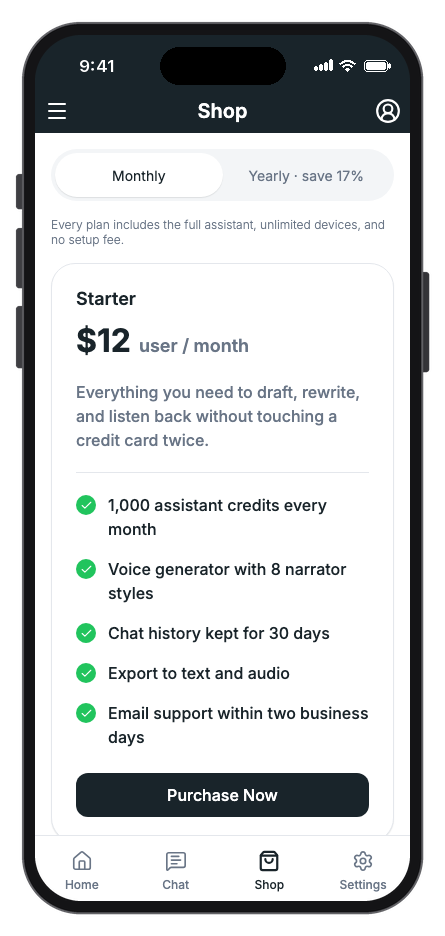 Nexa AI mobile app template screenshot 7