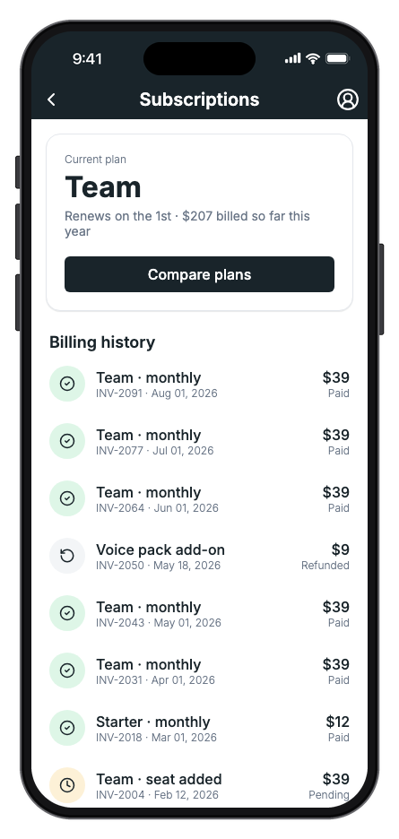 Nexa AI mobile app template screenshot 8